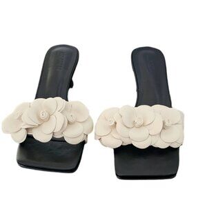 Milakeyi flipflops heels camelia black sole heels new collection sz 39